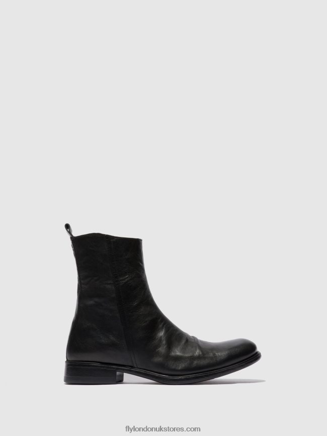 Chelsea Ankle Boots MELV797 Men Fly London 4V24RT804 ESTIGMA (VEGETAL) BLACK