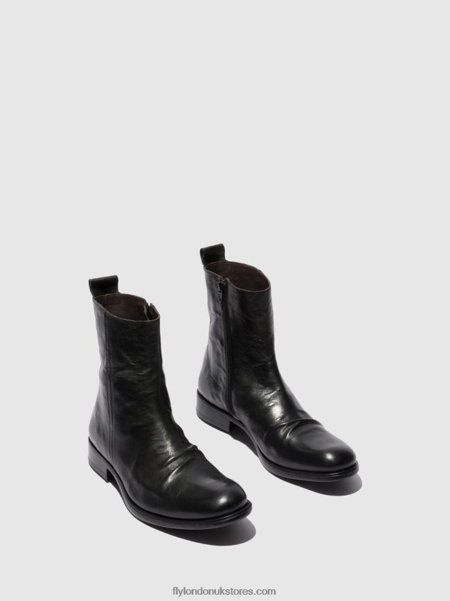 Chelsea Ankle Boots MELV797 Men Fly London 4V24RT804 ESTIGMA (VEGETAL) BLACK