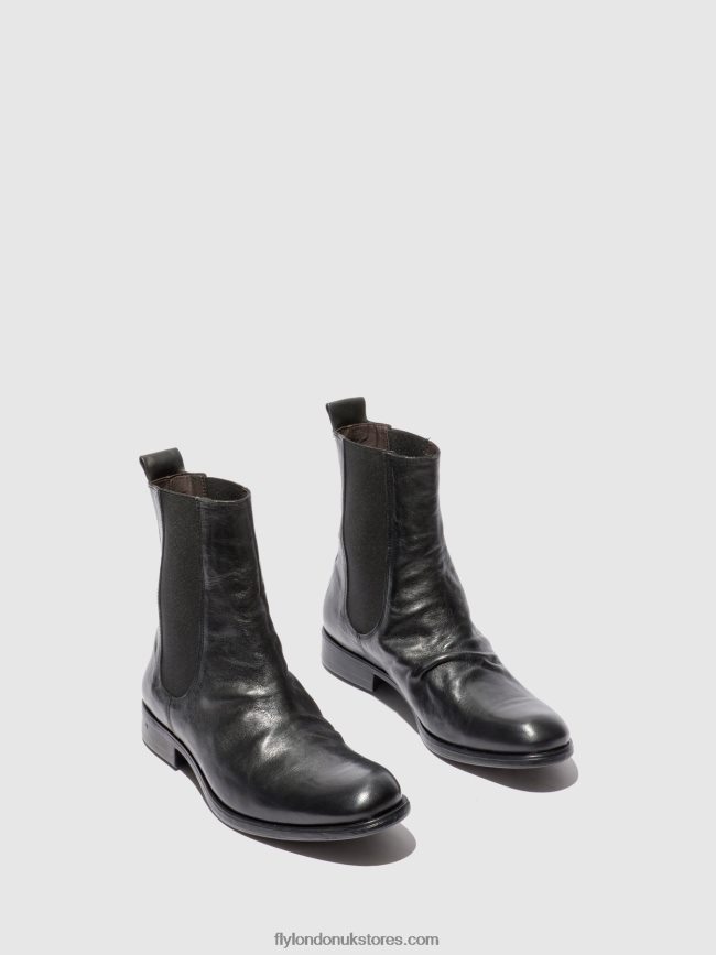 Chelsea Ankle Boots MOZE798 Men Fly London 4V24RT807 ESTIGMA (VEGETAL) BLACK