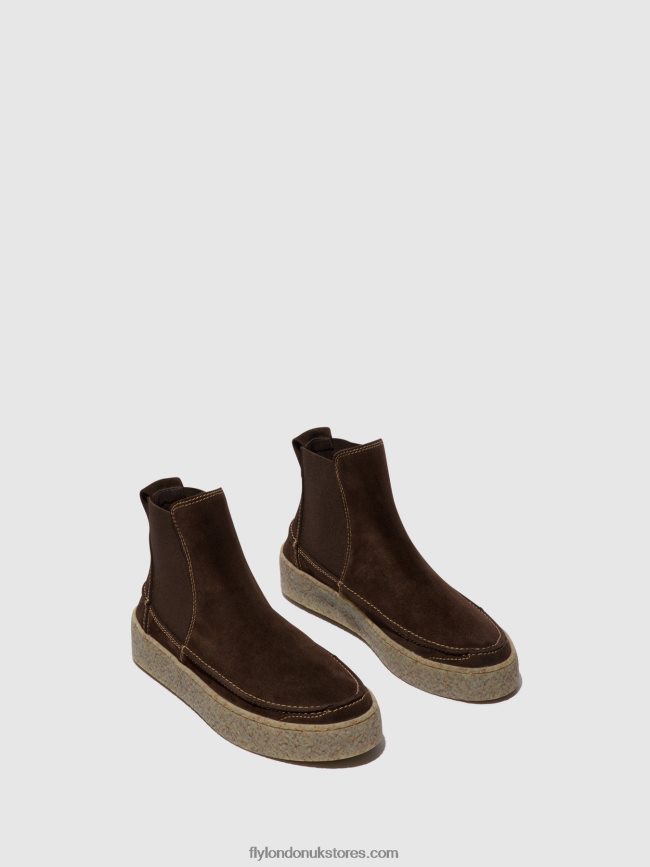 Chelsea Ankle Boots ROOP541 Men Fly London 4V24RT801 MOCCA