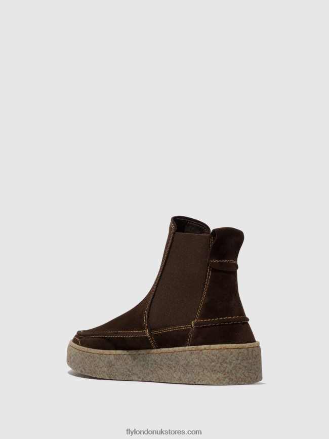Chelsea Ankle Boots ROOP541 Men Fly London 4V24RT801 MOCCA