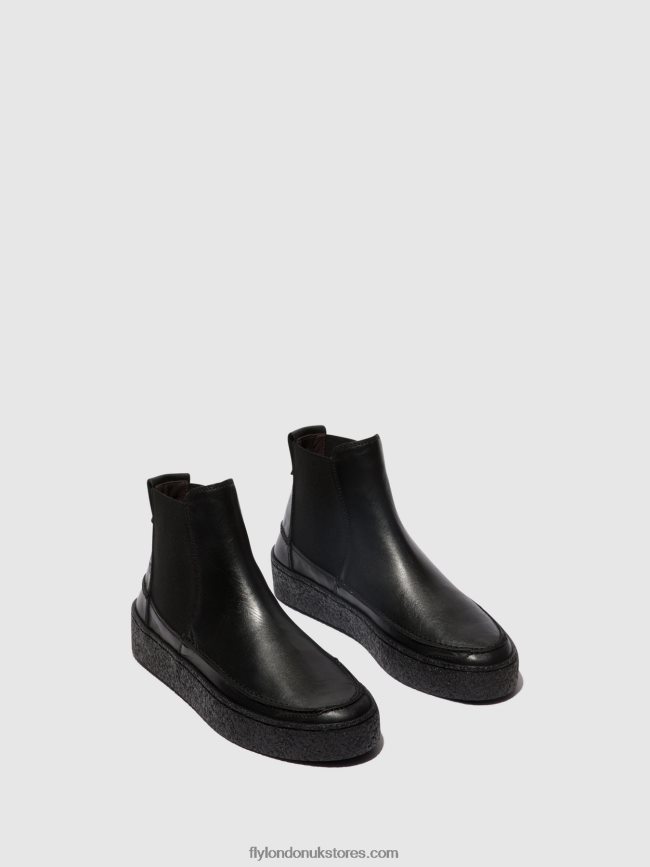 Chelsea Ankle Boots ROOP541 Men Fly London 4V24RT802 BLACK