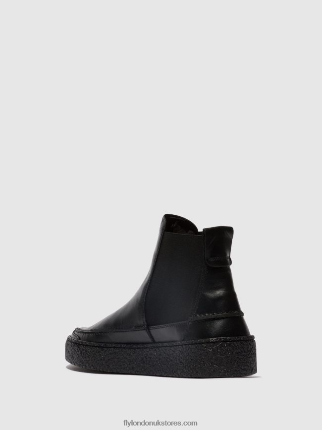 Chelsea Ankle Boots ROOP541 Men Fly London 4V24RT802 BLACK