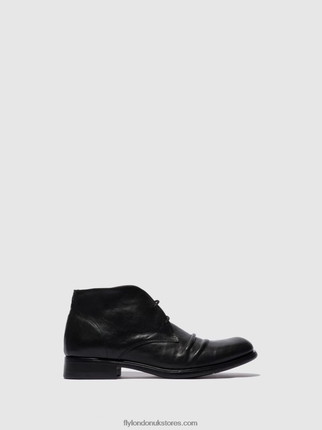 Lace-up Ankle Boots MURO577 Men Fly London 4V24RT813 ESTIGMA BLACK