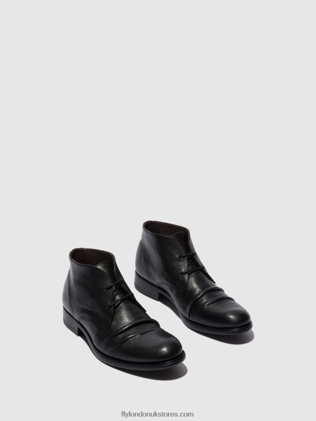 Lace-up Ankle Boots MURO577 Men Fly London 4V24RT813 ESTIGMA BLACK