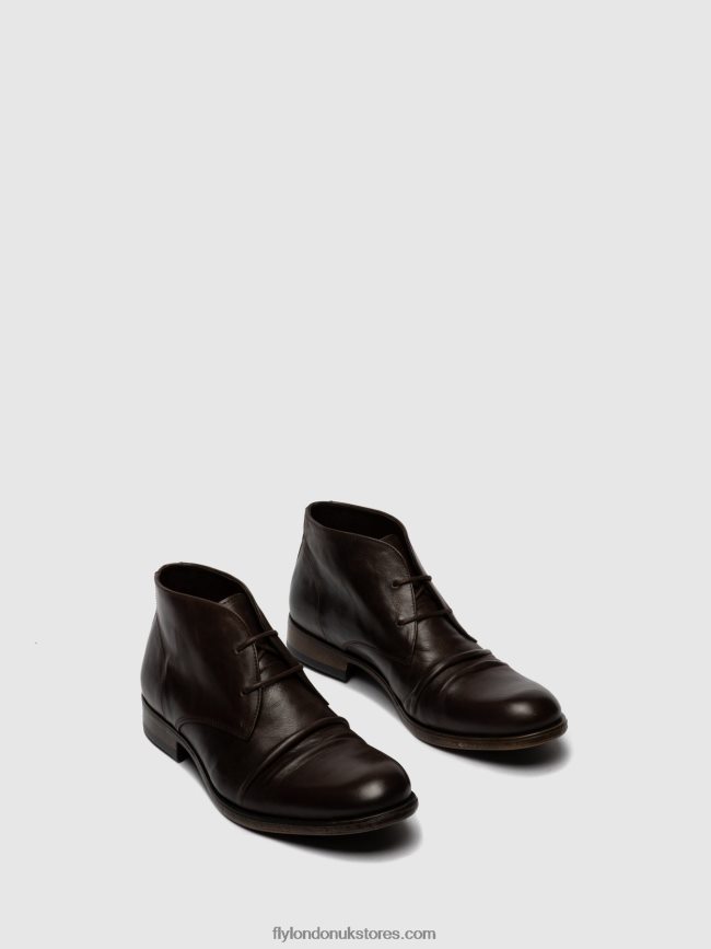 Lace-up Ankle Boots MURO577 Men Fly London 4V24RT814 ECO(VEGETAL) MOCCA