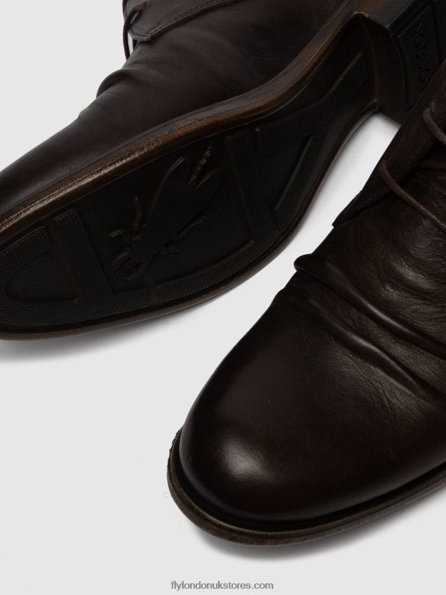 Lace-up Ankle Boots MURO577 Men Fly London 4V24RT814 ECO(VEGETAL) MOCCA