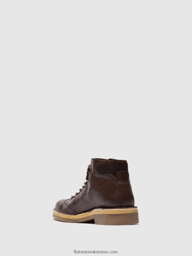 Lace-up Ankle Boots REUS075 Men Fly London 4V24RT806 ECO/OILSUEDE (VEGETAL) MOCCA