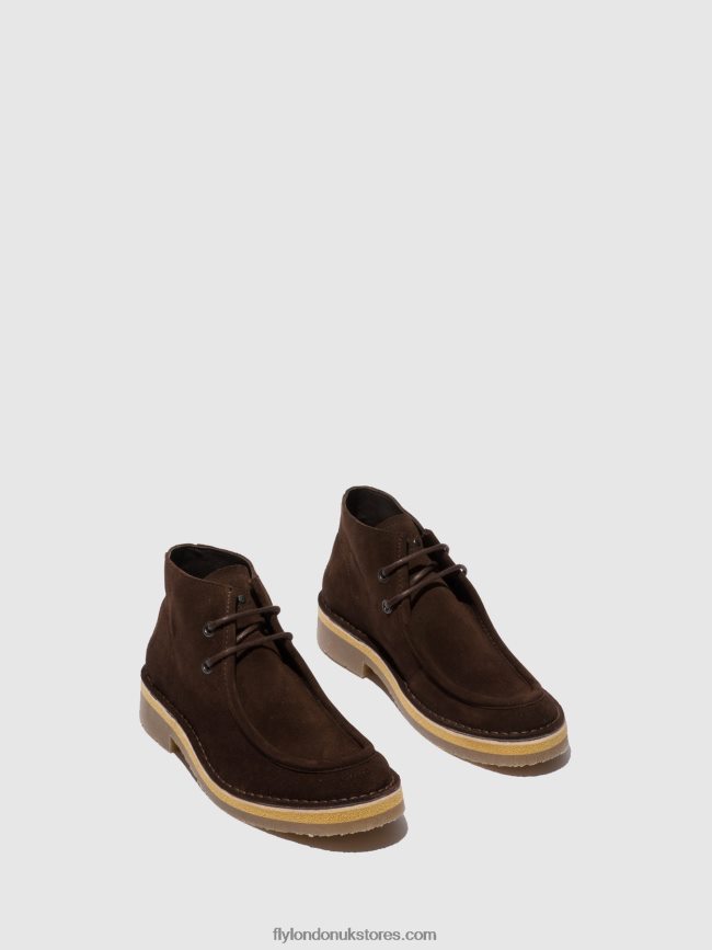 Lace-up Ankle Boots RODO076 Men Fly London 4V24RT810 OILSUEDE (VEGETAL) MOCCA
