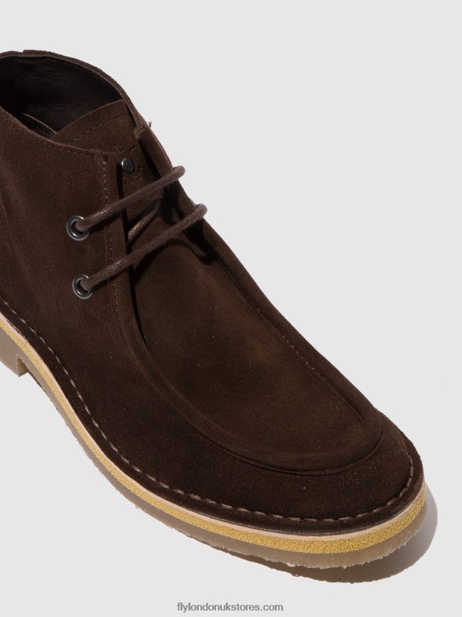 Lace-up Ankle Boots RODO076 Men Fly London 4V24RT810 OILSUEDE (VEGETAL) MOCCA