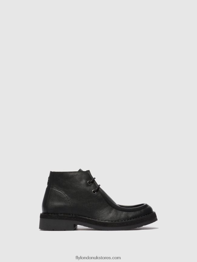 Lace-up Ankle Boots RODO076 Men Fly London 4V24RT811 BIO BLACK