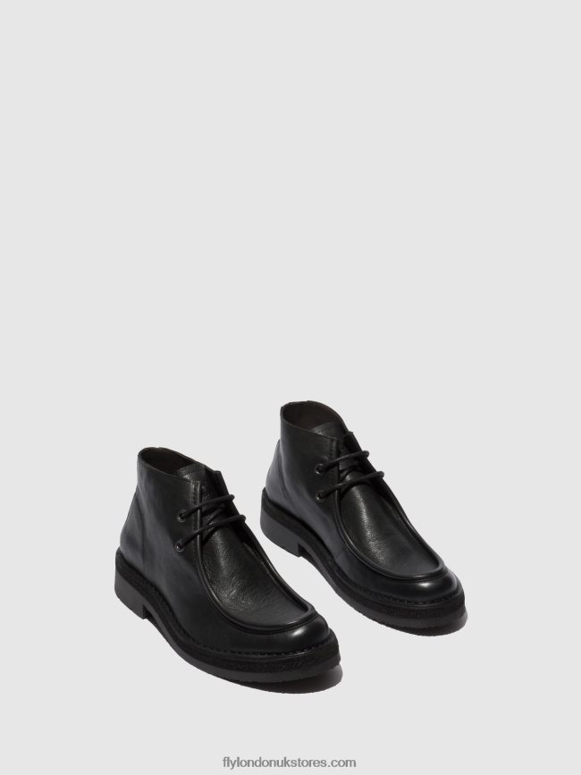 Lace-up Ankle Boots RODO076 Men Fly London 4V24RT811 BIO BLACK