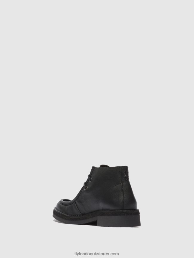 Lace-up Ankle Boots RODO076 Men Fly London 4V24RT811 BIO BLACK