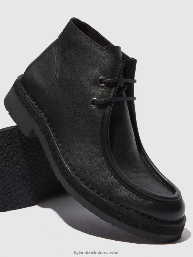 Lace-up Ankle Boots RODO076 Men Fly London 4V24RT811 BIO BLACK