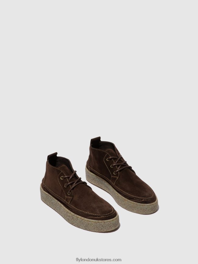 Lace-up Ankle Boots ROLY518 Men Fly London 4V24RT798 MOCCA