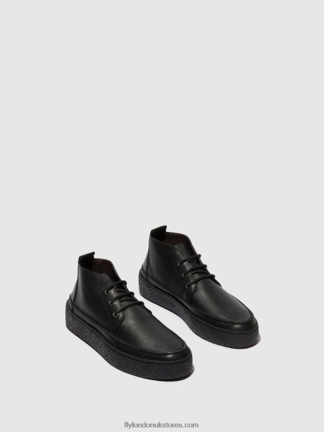 Lace-up Ankle Boots ROLY518 Men Fly London 4V24RT799 BLACK