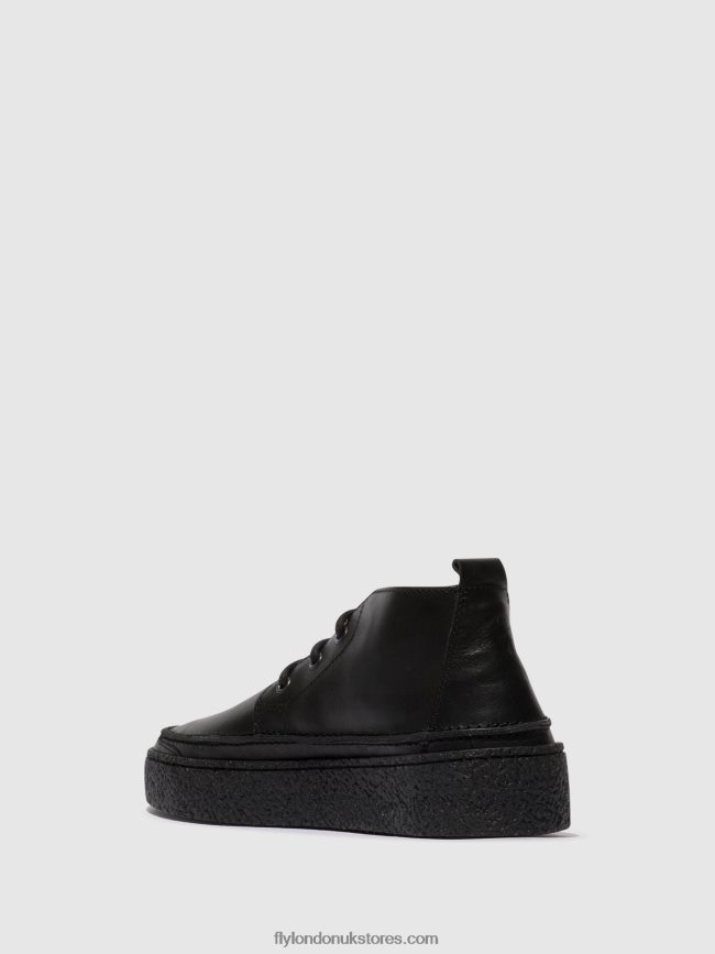 Lace-up Ankle Boots ROLY518 Men Fly London 4V24RT799 BLACK