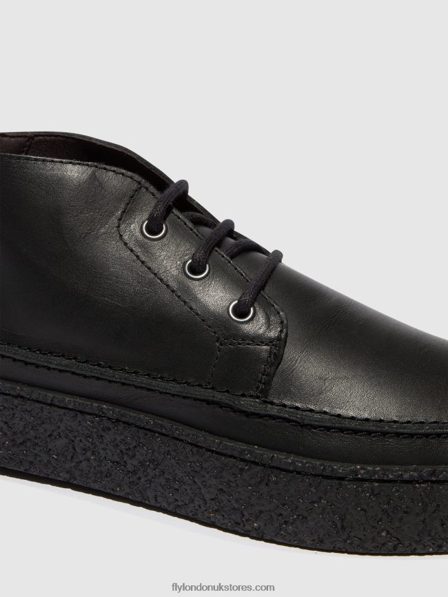 Lace-up Ankle Boots ROLY518 Men Fly London 4V24RT799 BLACK