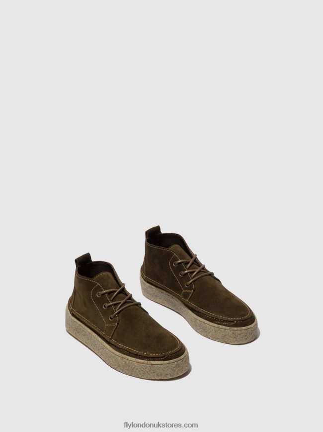 Lace-up Ankle Boots ROLY518 Men Fly London 4V24RT803 SLUDGE