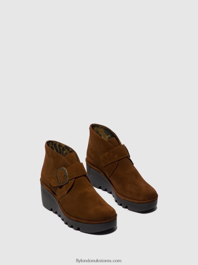 Buckle Ankle Boots BIRT397 Women Fly London 4V24RT150 CAMEL