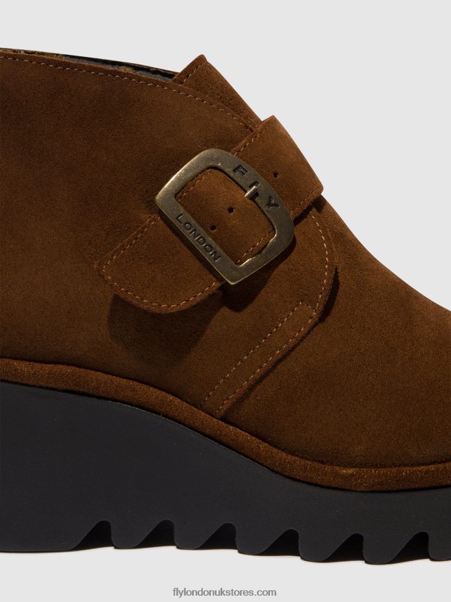 Buckle Ankle Boots BIRT397 Women Fly London 4V24RT150 CAMEL
