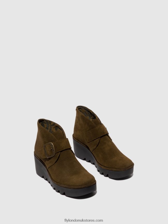 Buckle Ankle Boots BIRT397 Women Fly London 4V24RT153 SLUDGE