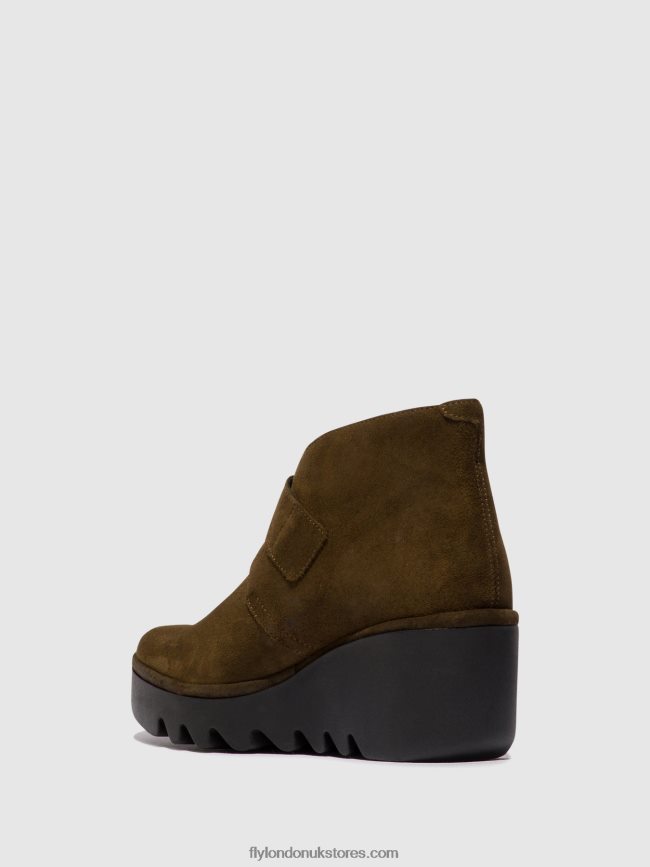 Buckle Ankle Boots BIRT397 Women Fly London 4V24RT153 SLUDGE