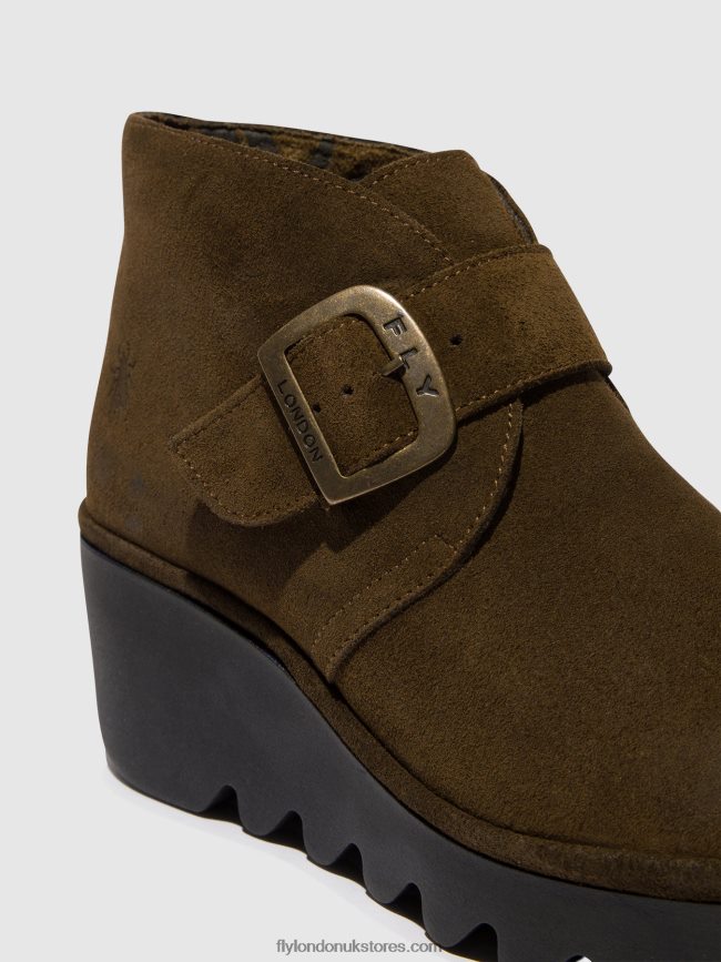Buckle Ankle Boots BIRT397 Women Fly London 4V24RT153 SLUDGE