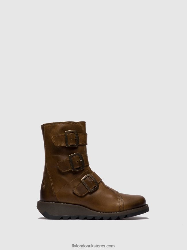 Buckle Ankle Boots SCOP110 Women Fly London 4V24RT246 RUG CAMEL