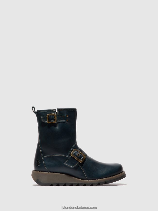 Buckle Ankle Boots SINO525 Women Fly London 4V24RT137 ROYAL BLUE