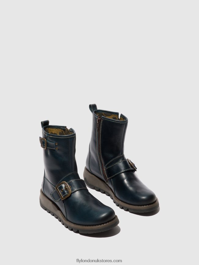 Buckle Ankle Boots SINO525 Women Fly London 4V24RT137 ROYAL BLUE