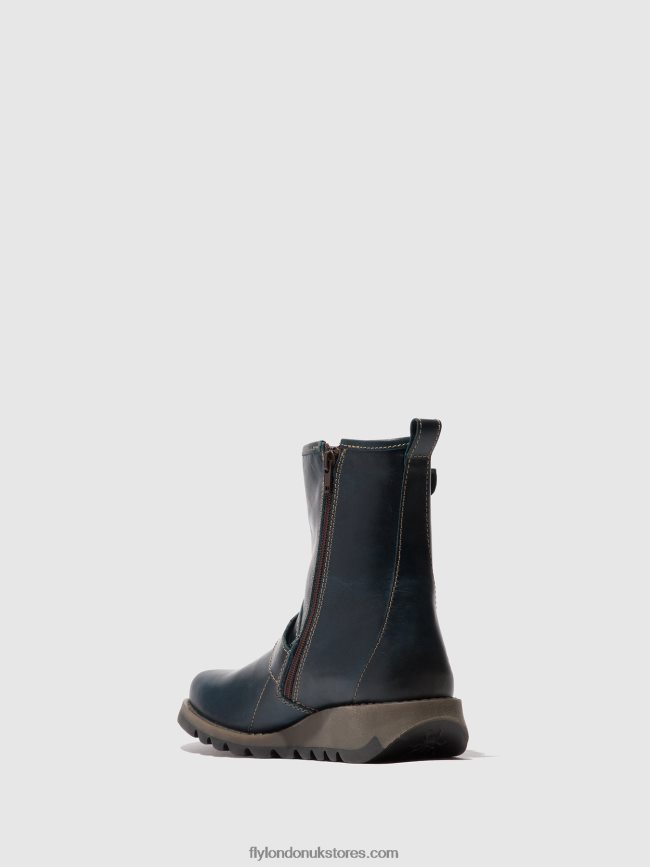 Buckle Ankle Boots SINO525 Women Fly London 4V24RT137 ROYAL BLUE
