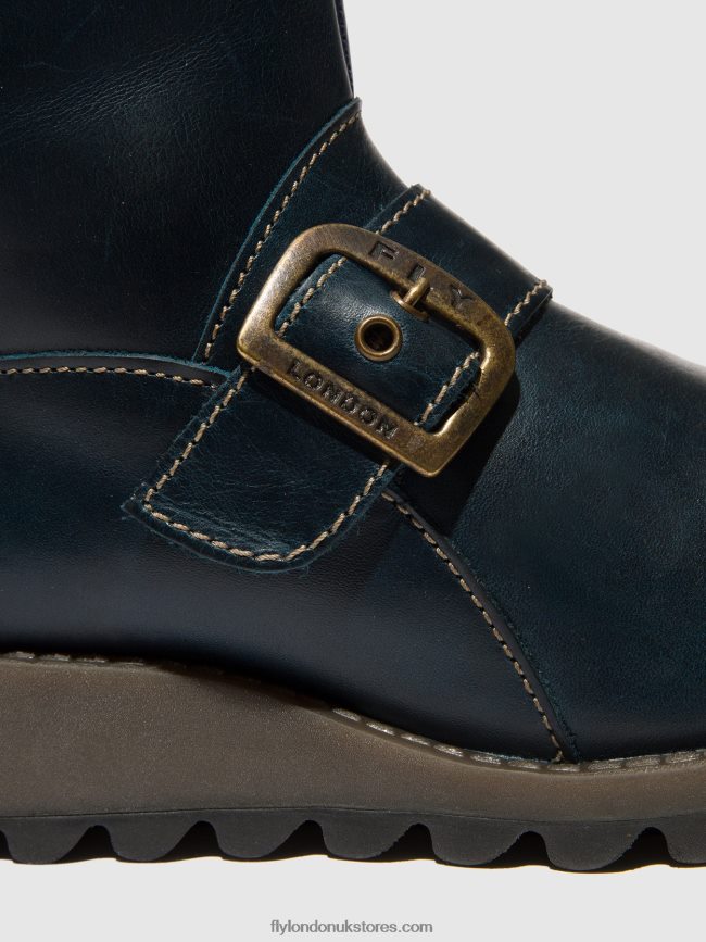 Buckle Ankle Boots SINO525 Women Fly London 4V24RT137 ROYAL BLUE
