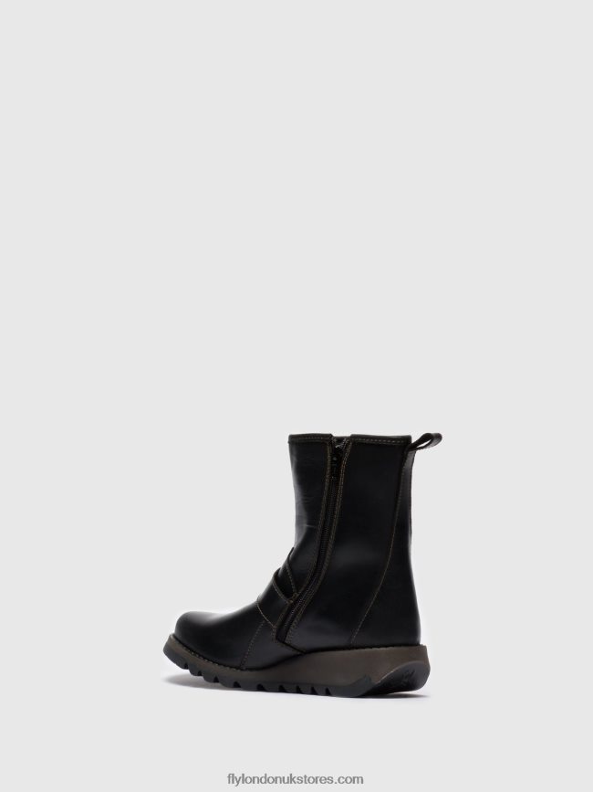 Buckle Ankle Boots SINO525 Women Fly London 4V24RT282 BLACK