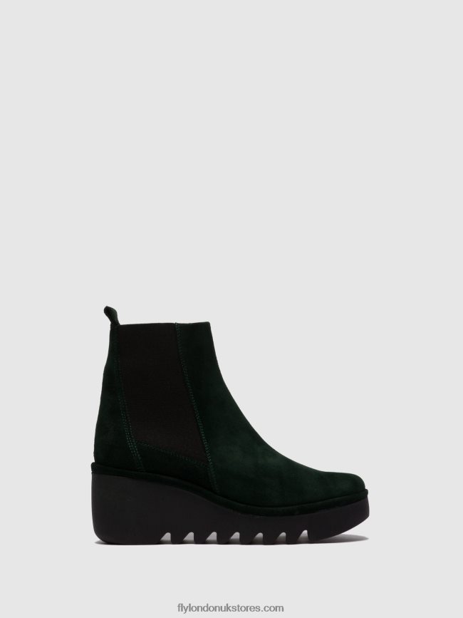 Chelsea Ankle Boots BAGU233 Women Fly London 4V24RT257 OILSUEDE GREEN FOREST