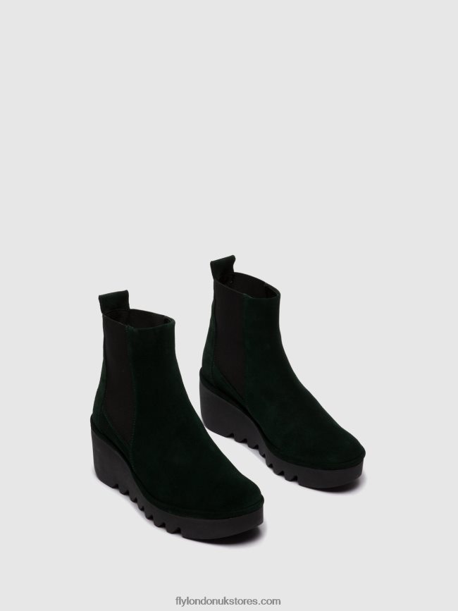 Chelsea Ankle Boots BAGU233 Women Fly London 4V24RT257 OILSUEDE GREEN FOREST