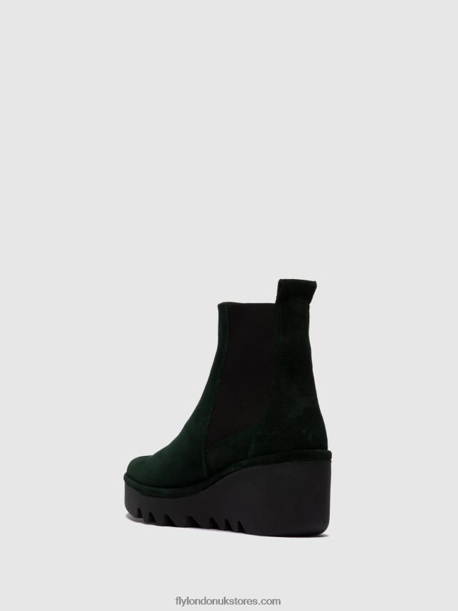 Chelsea Ankle Boots BAGU233 Women Fly London 4V24RT257 OILSUEDE GREEN FOREST