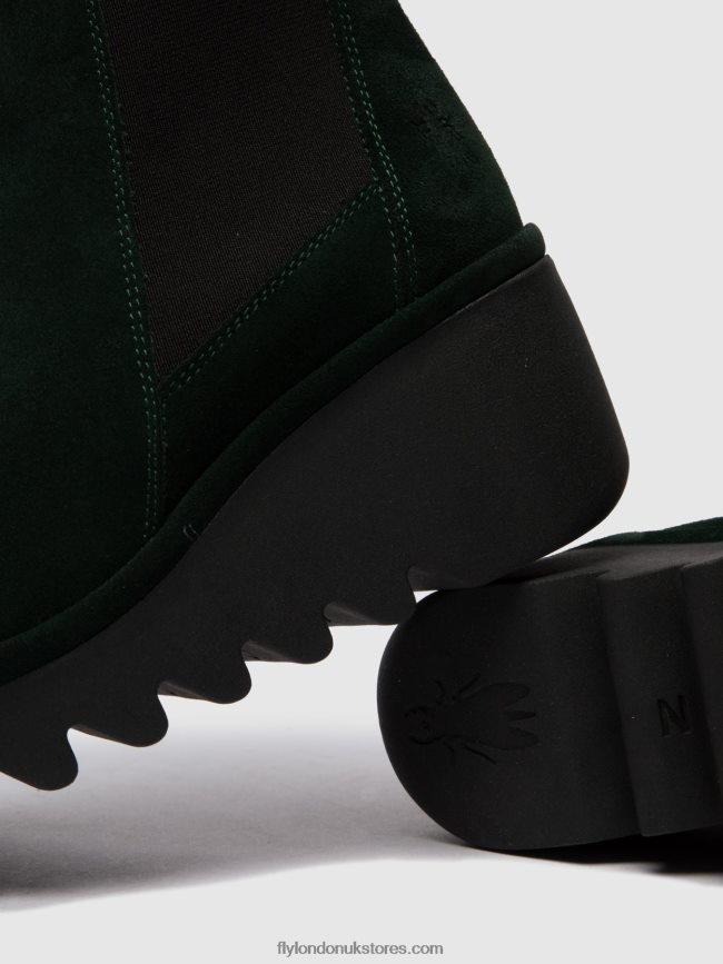 Chelsea Ankle Boots BAGU233 Women Fly London 4V24RT257 OILSUEDE GREEN FOREST