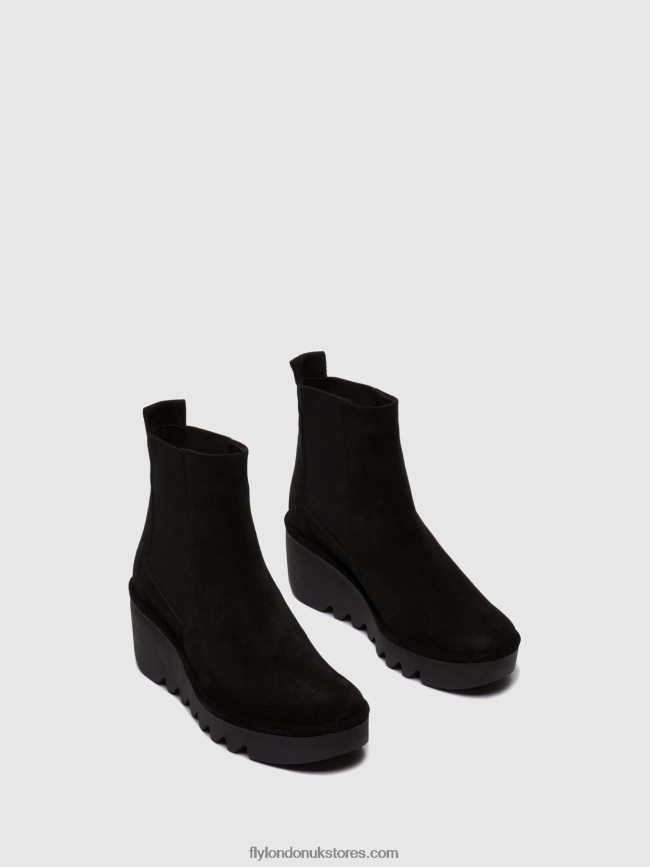 Chelsea Ankle Boots BAGU233 Women Fly London 4V24RT261 OILSUEDE BLACK