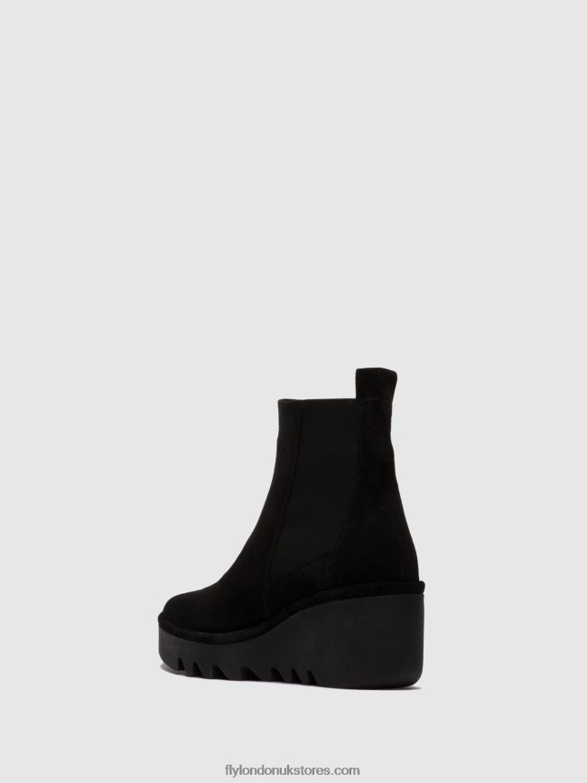 Chelsea Ankle Boots BAGU233 Women Fly London 4V24RT261 OILSUEDE BLACK