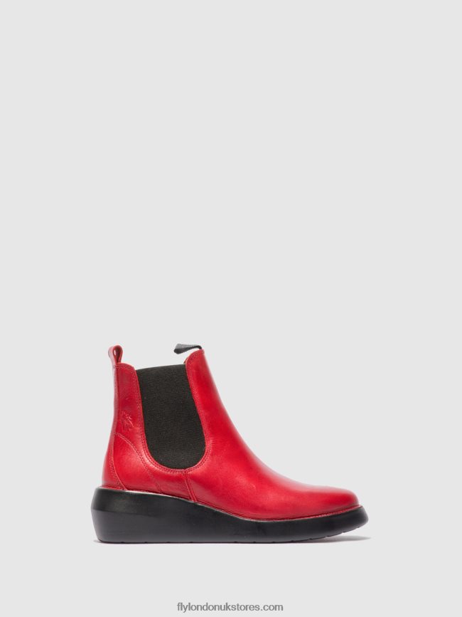 Chelsea Ankle Boots BETY502 Women Fly London 4V24RT230 RUG RED