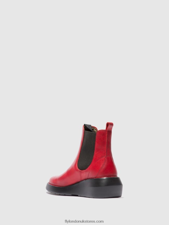 Chelsea Ankle Boots BETY502 Women Fly London 4V24RT230 RUG RED