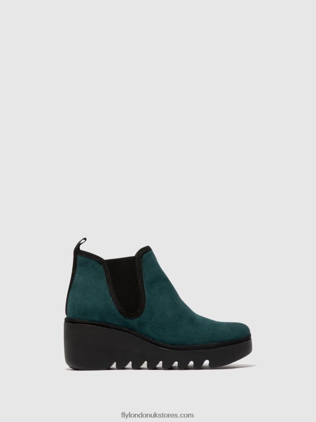 Chelsea Ankle Boots BYNE349 Women Fly London 4V24RT143 PETROL