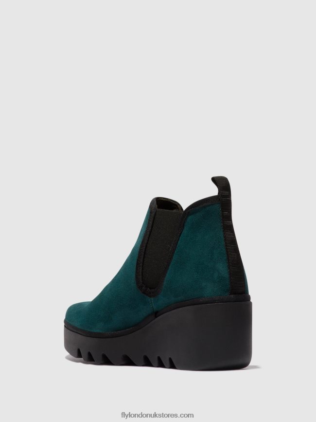 Chelsea Ankle Boots BYNE349 Women Fly London 4V24RT143 PETROL