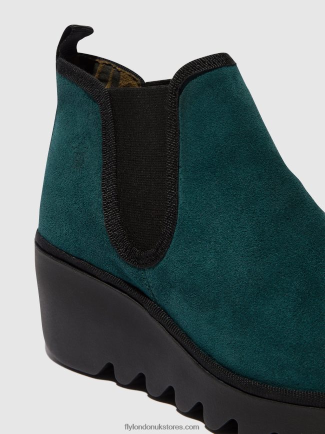 Chelsea Ankle Boots BYNE349 Women Fly London 4V24RT143 PETROL