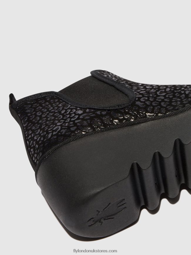 Chelsea Ankle Boots BYNE349 Women Fly London 4V24RT149 ANTHRACITE SPOTS