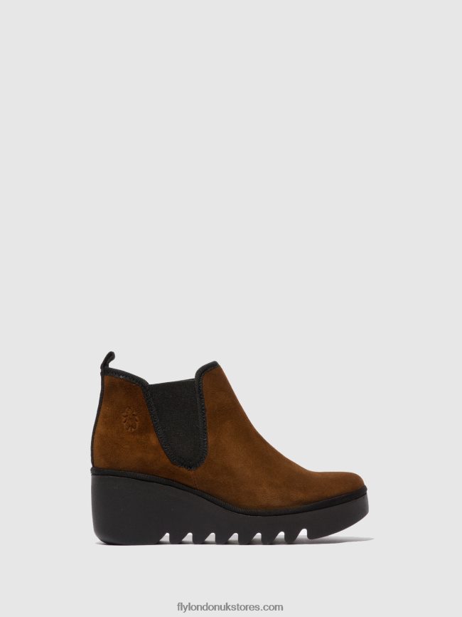 Chelsea Ankle Boots BYNE349 Women Fly London 4V24RT229 OILSUEDE CAMEL