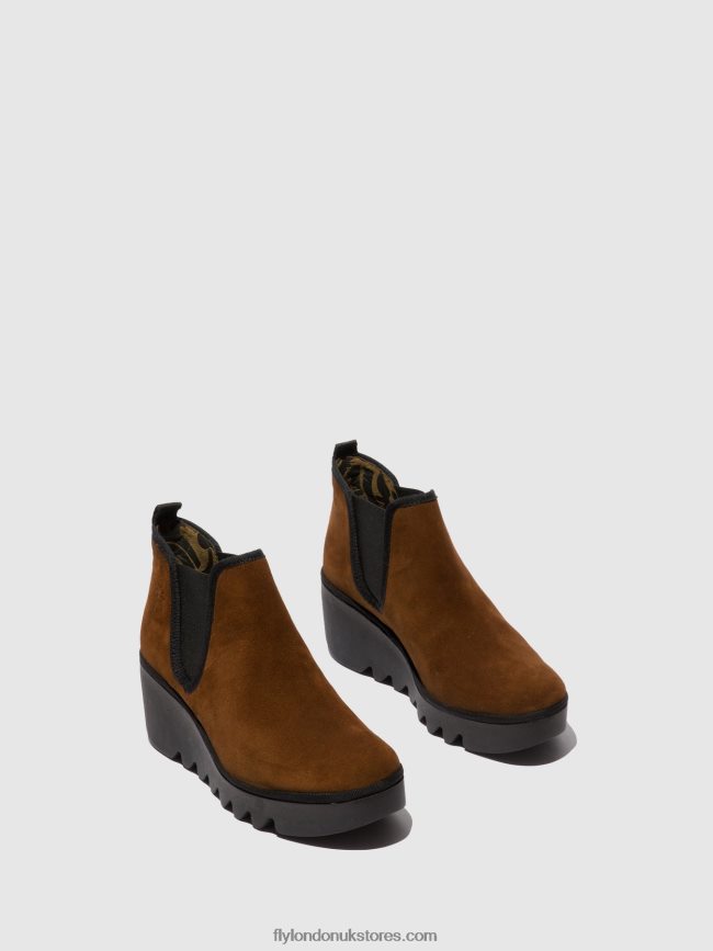 Chelsea Ankle Boots BYNE349 Women Fly London 4V24RT229 OILSUEDE CAMEL