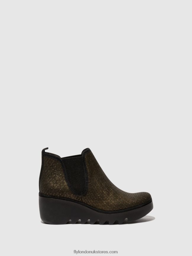 Chelsea Ankle Boots BYNE349 Women Fly London 4V24RT25 OLIVE SPIKES