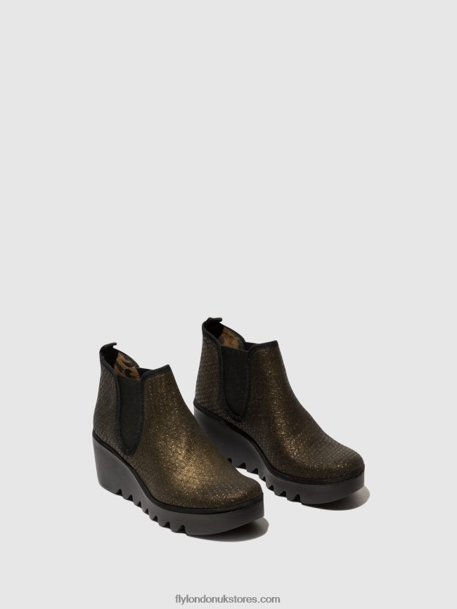 Chelsea Ankle Boots BYNE349 Women Fly London 4V24RT25 OLIVE SPIKES